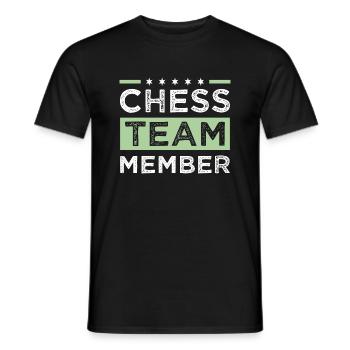 Chess Team - Men's T-Shirt - black - Front - AI Model Male 178 light (178cm)