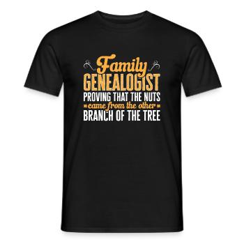 Genealogie Ahnenforschung Ahnenforscher - Männer T-Shirt - Schwarz - Vorne - AI Model Male 178 light (178cm)