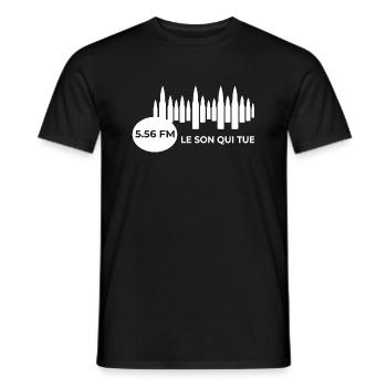Humour Tir Sportif - 5.56 FM - Armes et Munitions - T-shirt homme - noir - Devant - AI Model Male 178 light (178cm)