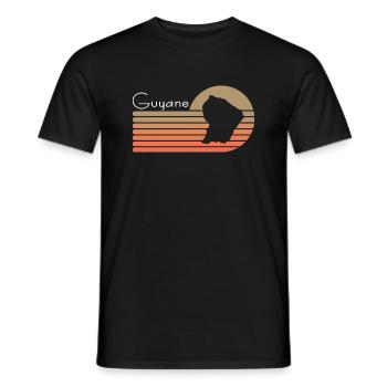 Belle idee cadeau pour Guyanais carte de la Guyane - T-shirt homme - noir - Devant - AI Model Male 178 light (178cm)