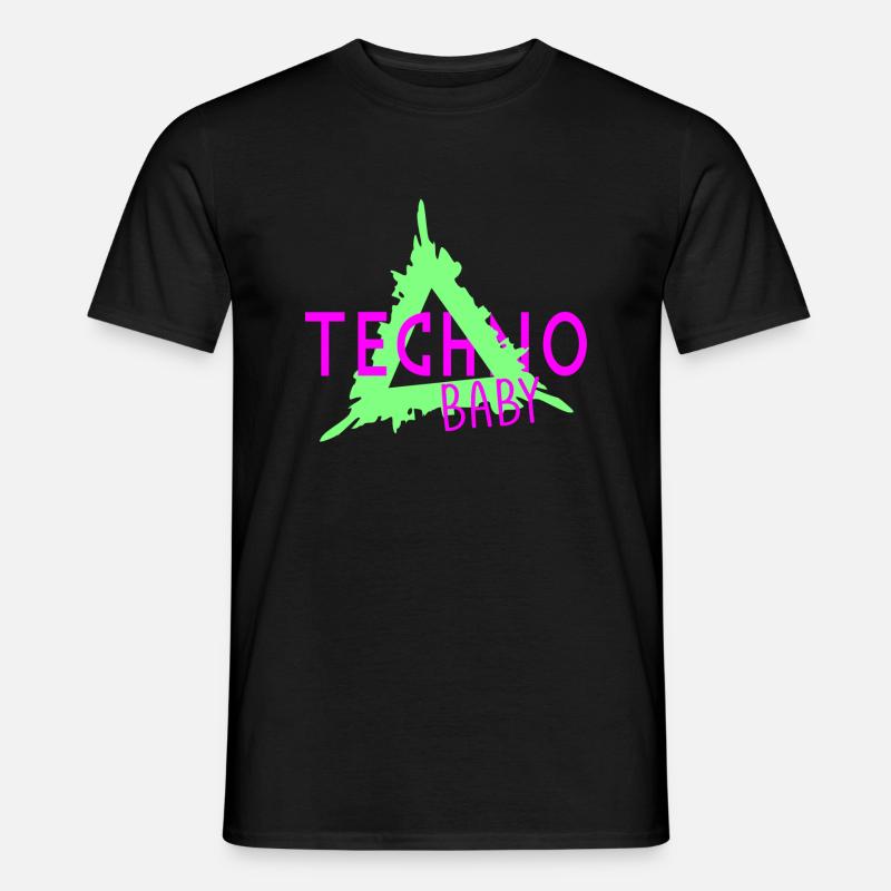 Techno-Baby - Männer T-Shirt - Schwarz