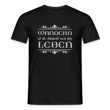 Wandern - Männer T-Shirt - Schwarz - Vorne - AI Model Male 178 light (178cm)