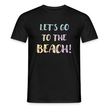 lets go to the beach pastell shirt motiv somme - Männer T-Shirt - Schwarz - Vorne - AI Model Male 178 light (178cm)