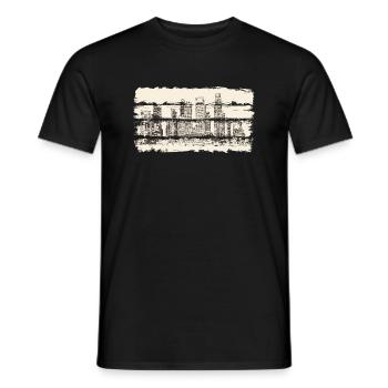 Ville usa illinois america travel états-unis - T-shirt homme - noir - Devant - AI Model Male 178 light (178cm)