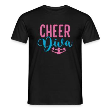Cheer Diva Cheerleading Cheerleader - Männer T-Shirt - Schwarz - Vorne - AI Model Male 178 light (178cm)