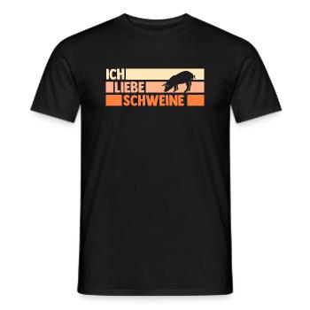 Ferkel Landwirt Bauer Bauernhof Schweine - Männer T-Shirt - Schwarz - Vorne - AI Model Male 178 light (178cm)