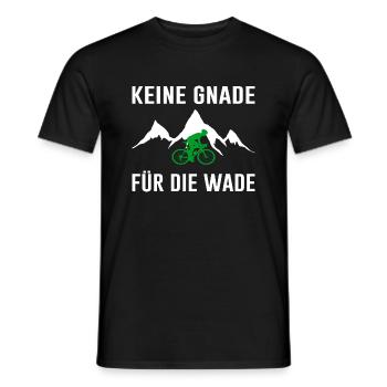 Fahrrad Keine Gnade für die Wade Spruch - Männer T-Shirt - Schwarz - Vorne - AI Model Male 178 light (178cm)