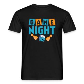 Soirée de jeu Joueur de table Nerd Gamer - T-shirt homme - noir - Devant - AI Model Male 178 light (178cm)