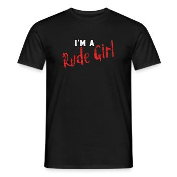 Funny naughty saying naughty girl gift - Men's T-Shirt - black - Front - AI Model Male 178 light (178cm)