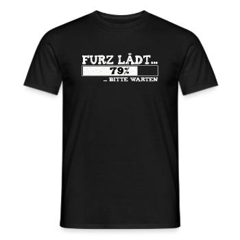 Lustiges Furz Design Furz Läd bitte warten Shirt - Männer T-Shirt - Schwarz - Vorne - AI Model Male 178 light (178cm)