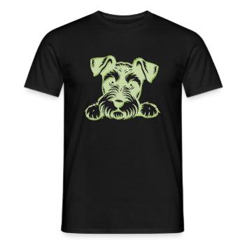 Chien chiot chien mignon Corgi aquarelle Art Cartoon Wof - T-shirt homme - noir - Devant - AI Model Male 178 light (178cm)