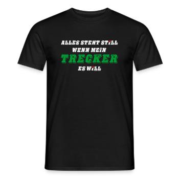 Alles steht still, wenn mein Trecker es will - Männer T-Shirt - Schwarz - Vorne - AI Model Male 178 light (178cm)