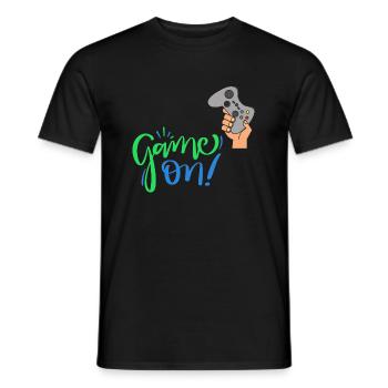 Game On - Ich bin ein Gamer! - Männer T-Shirt - Schwarz - Vorne - AI Model Male 178 light (178cm)