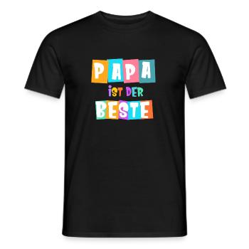 Papa ist der Beste! - Männer T-Shirt - Schwarz - Vorne - AI Model Male 178 light (178cm)