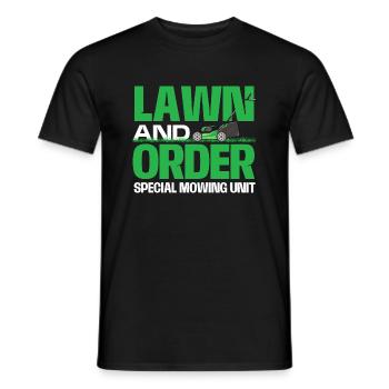 Lawn And Order Special Mowing Unit - Lawn Mower - Men's T-Shirt - black - Front - AI Model Male 178 light (178cm)