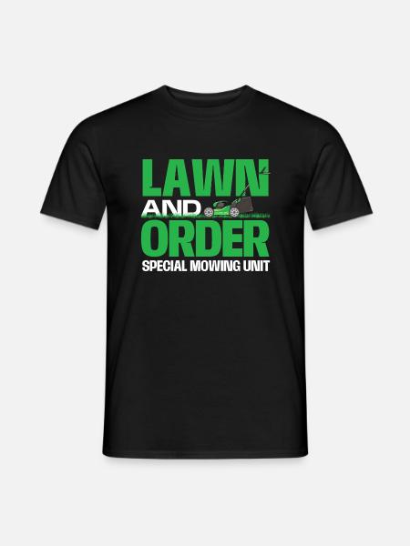 Rasen und bestellen Sie ein spezielles Mähaggregat - Rasenmäher - Männer T-Shirt - Schwarz