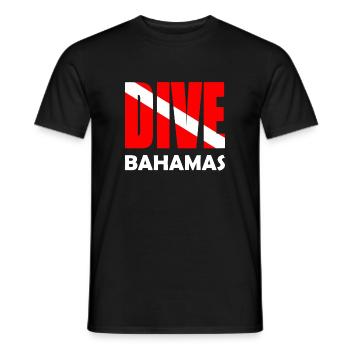 Dive Bahamas - Karibik - Caribbean - West Indies - Männer T-Shirt - Schwarz - Vorne - AI Model Male 178 light (178cm)