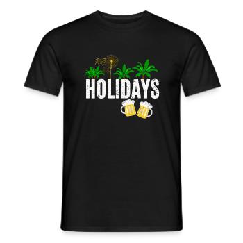 Ferien - Männer T-Shirt - Schwarz - Vorne - AI Model Male 178 light (178cm)