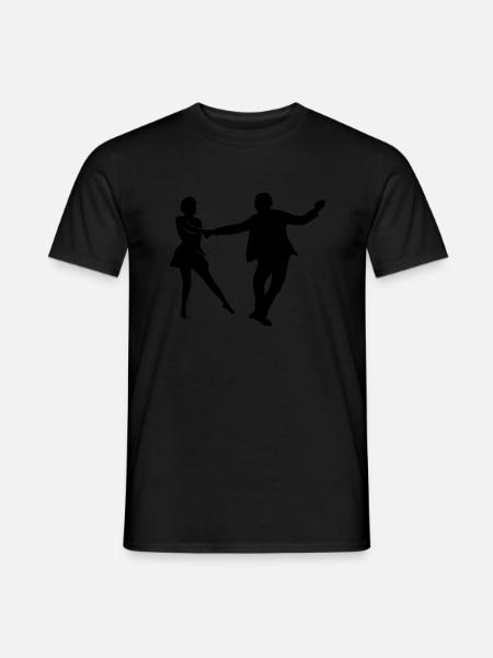 west coast swing dancer - Männer T-Shirt - Schwarz