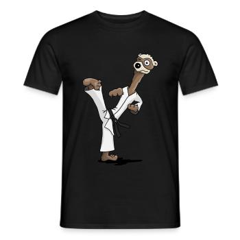 Tae Kwon Do ferret martial arts funny gift - Men's T-Shirt - black - Front - AI Model Male 178 light (178cm)