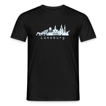 Lüneburg Skyline - T-shirt homme - noir - Devant - AI Model Male 178 light (178cm)