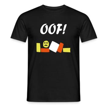 roblox oof - Männer T-Shirt - Schwarz - Vorne - AI Model Male 178 light (178cm)