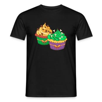 Gâteau au muffin Halloween - T-shirt homme - noir - Devant - AI Model Male 178 light (178cm)