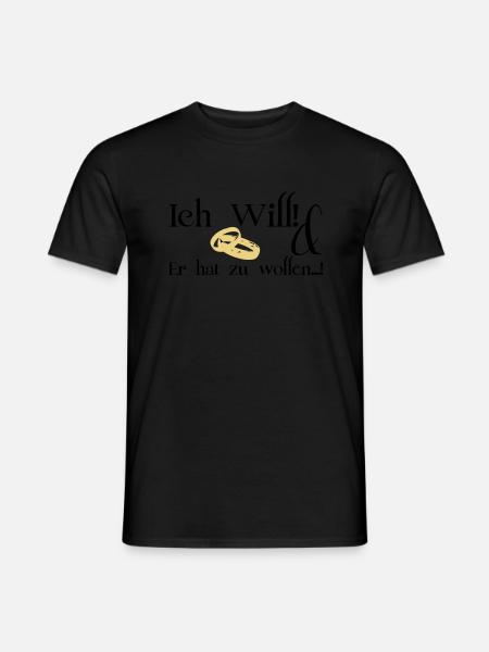 Ich will - Männer T-Shirt - Schwarz