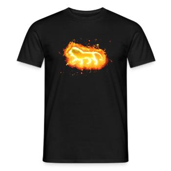 Le roi de la jungle Lion en feu - T-shirt homme - noir - Devant - AI Model Male 178 light (178cm)