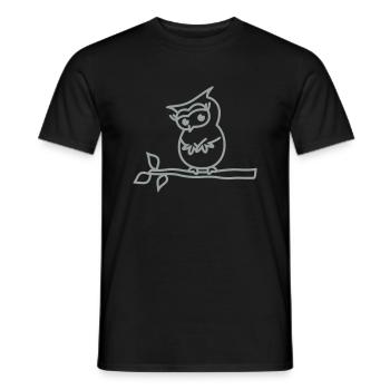 sweet owl - Men's T-Shirt - black - Front - AI Model Male 178 light (178cm)