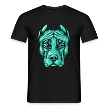 PitBull - T-shirt homme - noir - Devant - AI Model Male 178 light (178cm)