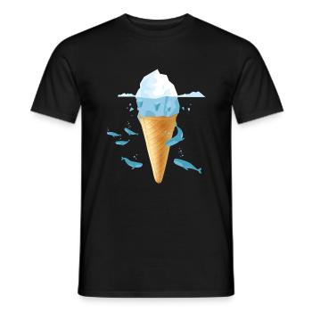 IceCream (Whales-Edition) - T-shirt homme - noir - Devant - AI Model Male 178 light (178cm)