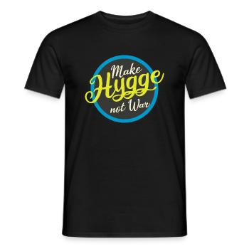 make hygge was not - Men's T-Shirt - black - Front - AI Model Male 178 light (178cm)