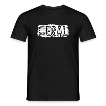 MIR EGAL - Männer T-Shirt - Schwarz - Vorne - AI Model Male 178 light (178cm)