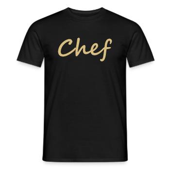 Chef cuisinier chef - T-shirt homme - noir - Devant - AI Model Male 178 light (178cm)
