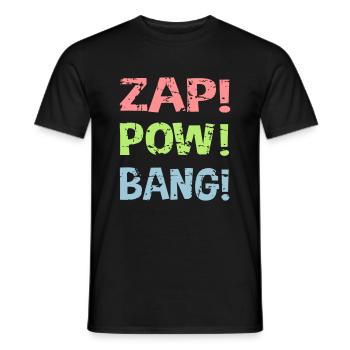 ZAP! POW! BANG! Colors changeable - Men's T-Shirt - black - Front - AI Model Male 178 light (178cm)