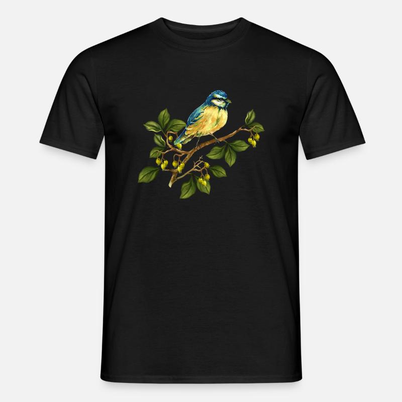 Bunter Vogel - Männer T-Shirt - Schwarz