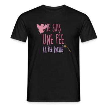 je suis une fée - T-shirt homme - noir - Devant - AI Model Male 178 light (178cm)