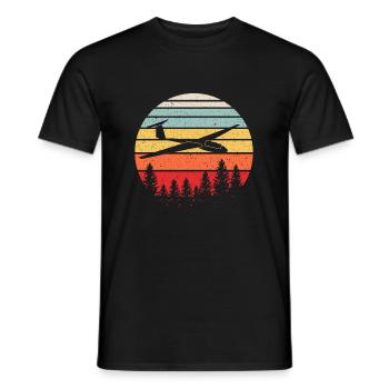 Pilote de planeur vintage - T-shirt homme - noir - Devant - AI Model Male 178 light (178cm)
