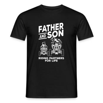 Père et fils papa quad riders VTT - T-shirt homme - noir - Devant - AI Model Male 178 light (178cm)