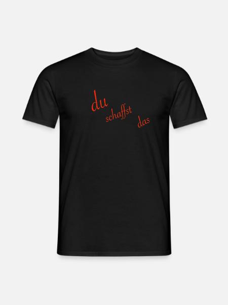 du schaffst das - Männer T-Shirt - Schwarz