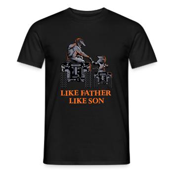 Cadeau de fête des pères Quad père et fils - T-shirt homme - noir - Devant - AI Model Male 178 light (178cm)