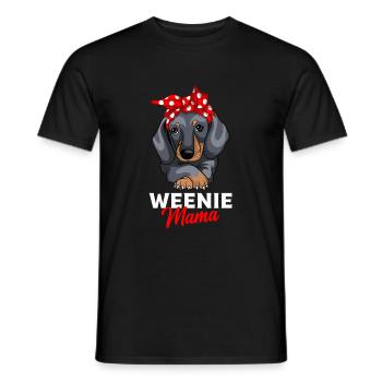Cadeau de conception de chien de maman teckel - T-shirt homme - noir - Devant - AI Model Male 178 light (178cm)
