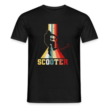 Idée cadeau Scooter stunt kick scooter - T-shirt homme - noir - Devant - AI Model Male 178 light (178cm)