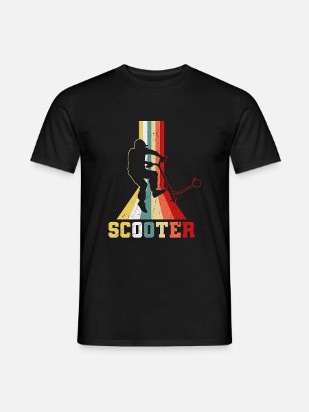 Scooter stunt kick scooter gift idea - Men's T-Shirt - black