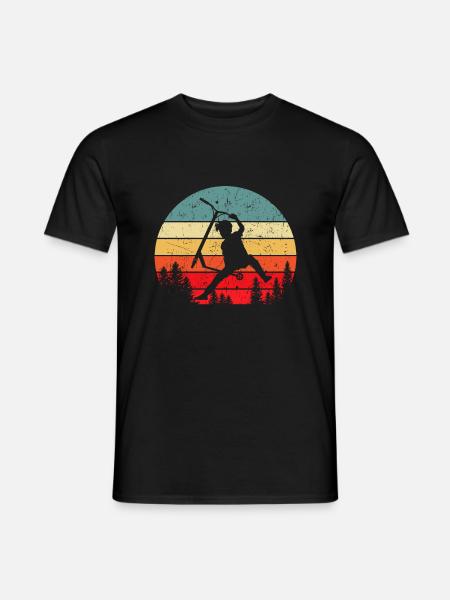 Scooter Stunt Tretroller Geschenkidee - Männer T-Shirt - Schwarz