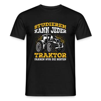 Traktor lustiger Spruch Trecker Landwirt - Männer T-Shirt - Schwarz - Vorne - AI Model Male 178 light (178cm)