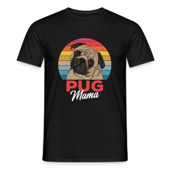 Mops Mama Hundehalterin Geschenkidee - Männer T-Shirt - Schwarz - Vorne - AI Model Male 178 light (178cm)