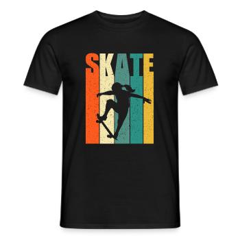 Skateboard Skater Girl Stunt Skater Girl - T-shirt homme - noir - Devant - AI Model Male 178 light (178cm)