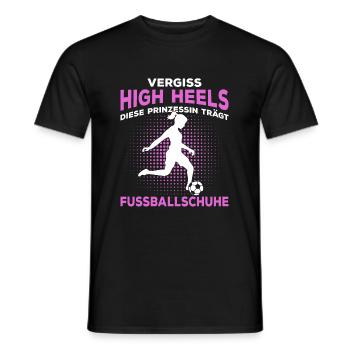 Fußball Mädchen Fußballspielerin Fußballerin - Männer T-Shirt - Schwarz - Vorne - AI Model Male 178 light (178cm)